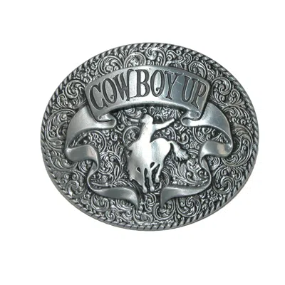 Ctm Cowboy Up Belt Buckle In Silver