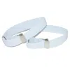 Ctm Elastic .75 Inch Wide Solid Color Adjustable Sleeve Garter In White