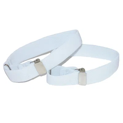 Ctm Elastic .75 Inch Wide Solid Color Adjustable Sleeve Garter In White