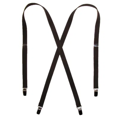 Ctm Elastic .75 Inch Wide Undergarment Clip-end Suspenders In Brown