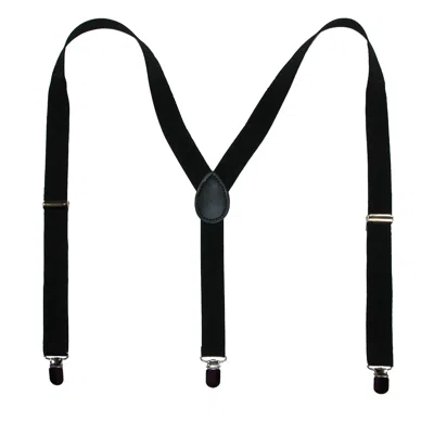 Ctm Elastic Solid Black Clip-end Suspenders