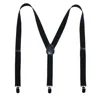 Ctm Elastic Solid Navy Clip-end Suspenders In Blue