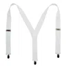 Ctm Elastic Solid White Clip-end Suspenders In White