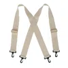 Ctm Elastic Undergarment Tsa Compliant Suspenders With Swivel Hook Ends In Beige