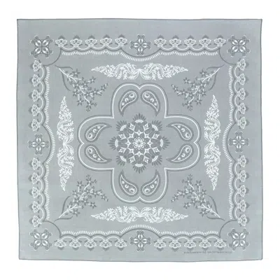 Ctm Extra Large 27 Inch Fashion Paisley Print Bandana In Grey