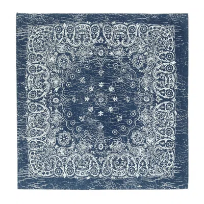 Ctm Extra Large 27 Inch Rustic Paisley Print Bandana In Blue