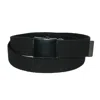 Ctm Fabric Adjustable Belt With Black Buckle In Black