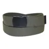 Ctm Fabric Big & Tall Adjustable Belt With Black Buckle In Green