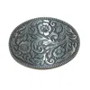 Ctm Floral Print Belt Buckle In Silver