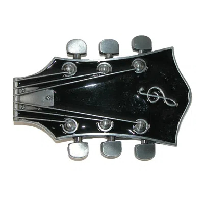 Ctm Guitar Head Belt Buckle In Black