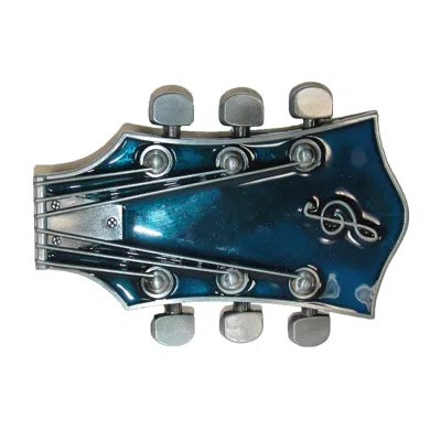 Ctm Guitar Head Belt Buckle In Blue