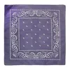 Ctm Individually Folded & Packaged Paisley Print Cotton Bandana In Purple