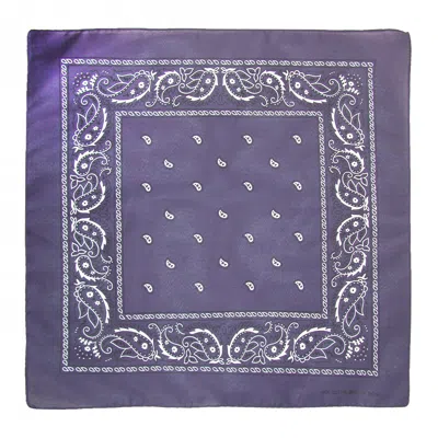 Ctm Individually Folded & Packaged Paisley Print Cotton Bandana In Purple