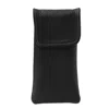 Ctm Leather Eyeglass Case With Holster Clip In Brown