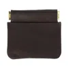 Ctm Leather Push Mouth Coin Wallet With Card Slots In Brown