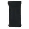 Ctm Leather Push Mouth Pebble Grain Eyeglass Holder In Black
