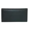 Ctm Leather Solid Color Checkbook Cover Wallet In Black
