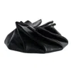 Ctm Leather Squeeze Coin Change Pouch In Black