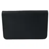Ctm Leather Top Stub Checkbook Cover Wallet In Black