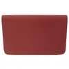 Ctm Leather Top Stub Checkbook Cover Wallet In Red