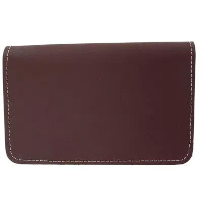 Ctm Leather Top Stub Checkbook Cover Wallet In White