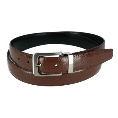 Ctm Lizard Print Reversible Dress Belt In Multi