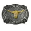 Ctm Longhorn Western Belt Buckle In Multi