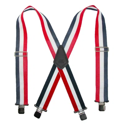 Ctm Men's 2 Inch Wide Non-elasticized Construction Clip-end Suspenders In Multi