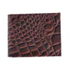 Ctm Men's Alligator Print Bifold Wallet In Brown