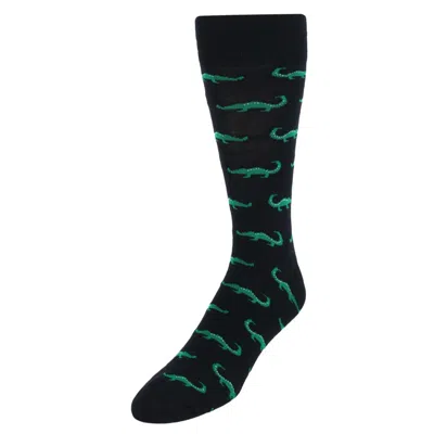 Ctm Men's Alligator Soft Novelty Socks (1 Pair) In Black