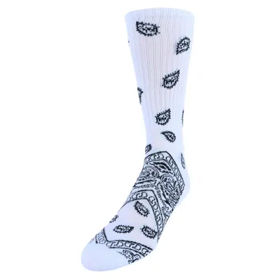 Ctm Men's Asombroso Bandana Socks (1 Pair) In White
