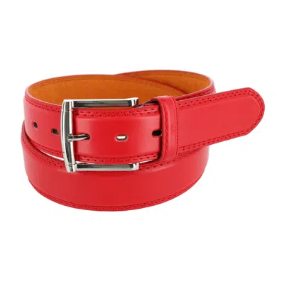 Ctm Men's Basic Belt In Red