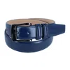 Ctm Men's Basic Dress Belt In Blue