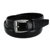 Ctm Men's Basic Leather Dress Belt In Black
