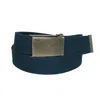 Ctm Men's Big & Tall Belt With Flip Top Brass Buckle (pack Of 3)