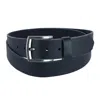 Ctm Men's Big & Tall Bridle Belt With Removable Buckle In Black