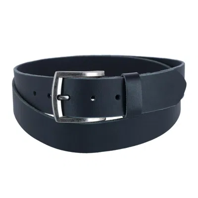 Ctm Men's Big & Tall Bridle Belt With Removable Buckle In Black