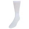 Ctm Men's Big And Tall Diabetic Non-binding Crew Socks (3 Pack) In White