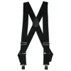 Ctm Men's Big & Tall Elastic Basic Trucker Side Clip Suspender In Black