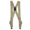 Ctm Men's Big & Tall Elastic Basic Trucker Side Clip Suspender In Green