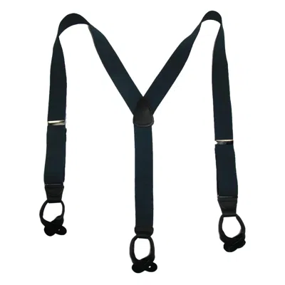 Ctm Men's Big & Tall Elastic Button End Suspender With Bachelor Buttons In Blue