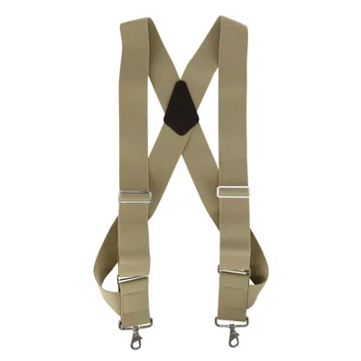 Ctm Men's Big & Tall Elastic Side Clip Metal Swivel Hook Trucker Suspenders In Green