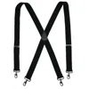 Ctm Men's Big & Tall Elastic Solid Color X-back Suspender With Swivel Hook Ends In Black