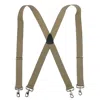 Ctm Men's Big & Tall Elastic Solid Color X-back Suspender With Swivel Hook Ends In Green