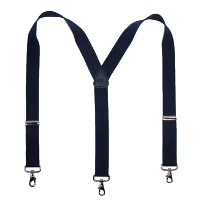 CTM MEN'S BIG & TALL ELASTIC SOLID COLOR Y-BACK SUSPENDER WITH SWIVEL HOOK ENDS