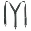 Ctm Men's Big & Tall Elastic Solid Color Y-back Suspender With Swivel Hook Ends In Grey