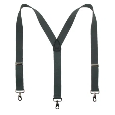 Ctm Men's Big & Tall Elastic Solid Color Y-back Suspender With Swivel Hook Ends In Grey