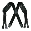 Ctm Men's Big & Tall Elastic Work Button-end Suspenders In Black