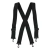 Ctm Men's Big & Tall Elastic X-back Suspenders With Plastic Hook Ends In Black