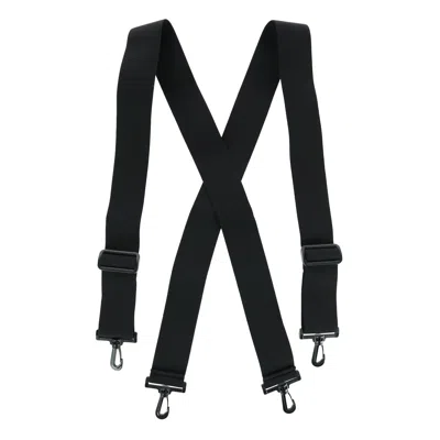 Ctm Men's Big & Tall Elastic X-back Suspenders With Plastic Hook Ends In Black